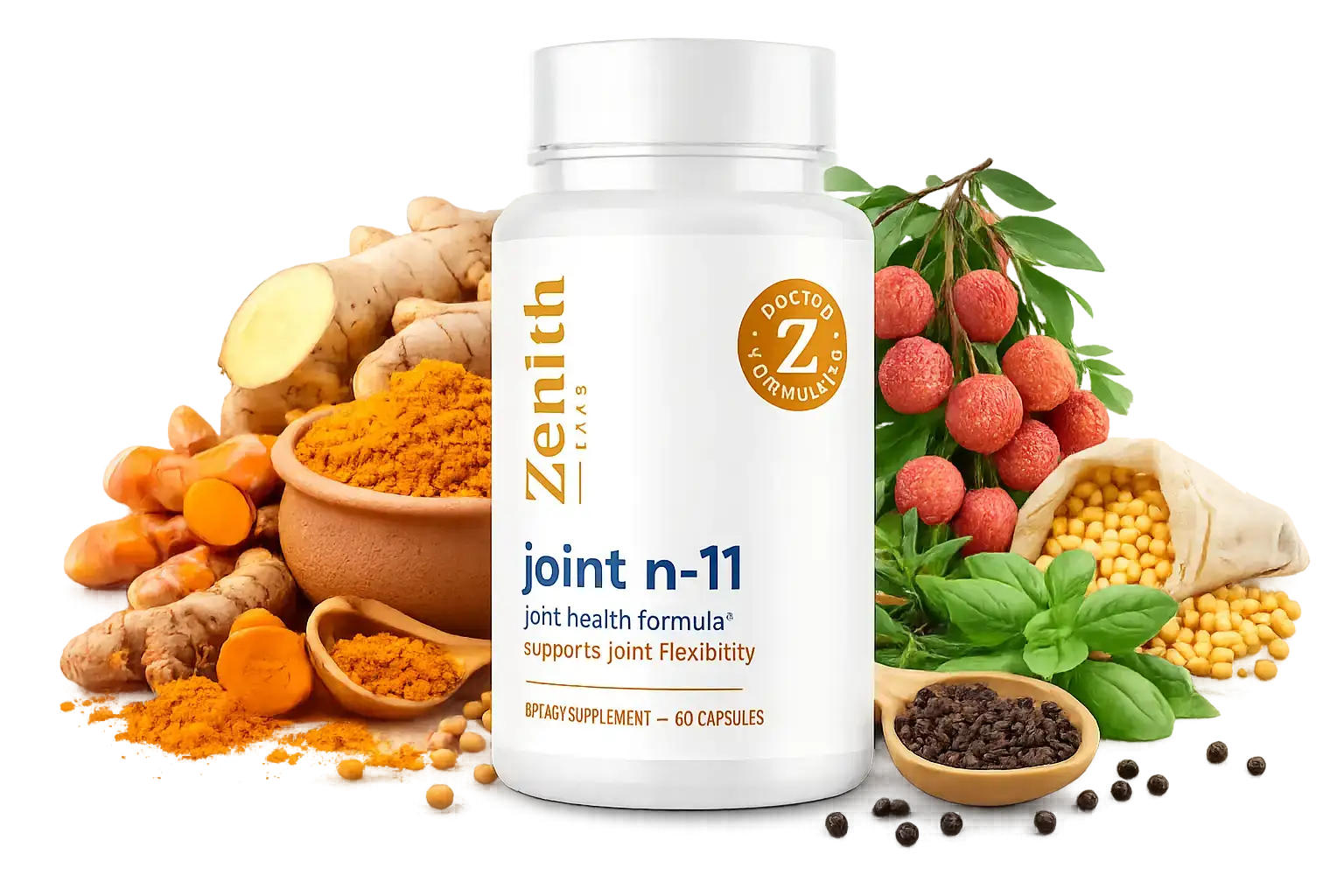 Joint N-11 joint health supplement bottles designed to support joint flexibility and mobility